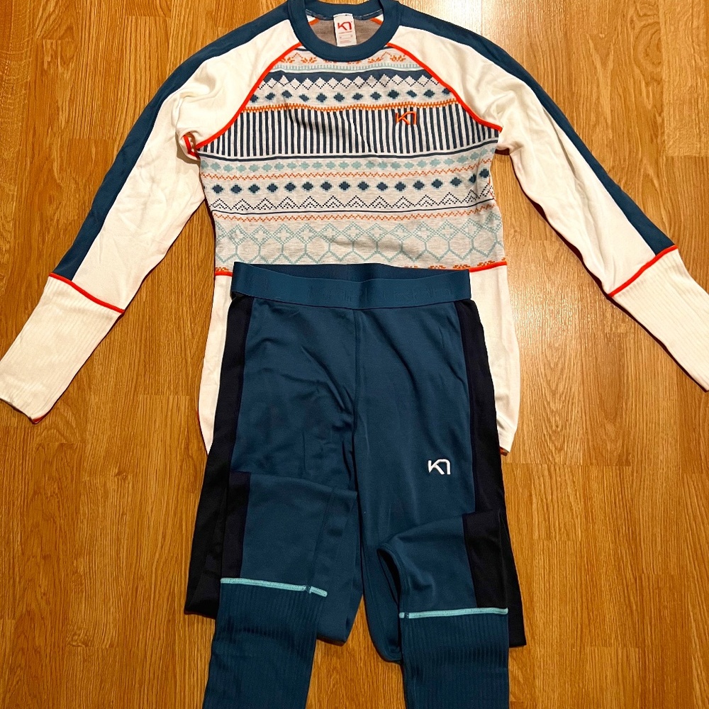 Kari Traa Women's Skiing / Snowboarding Base Layer Set, Size M - Excellent Cond.